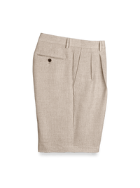 Linen Pleated Shorts - Natural