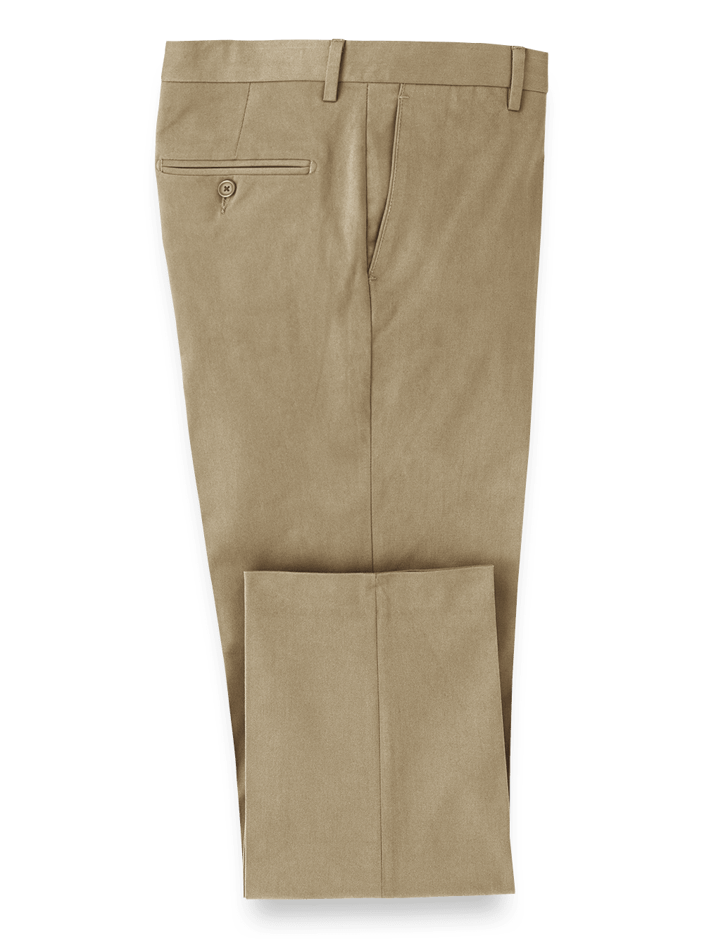 Product Image of Cotton Stretch Twill Pants-Dark Khaki#model_flat front