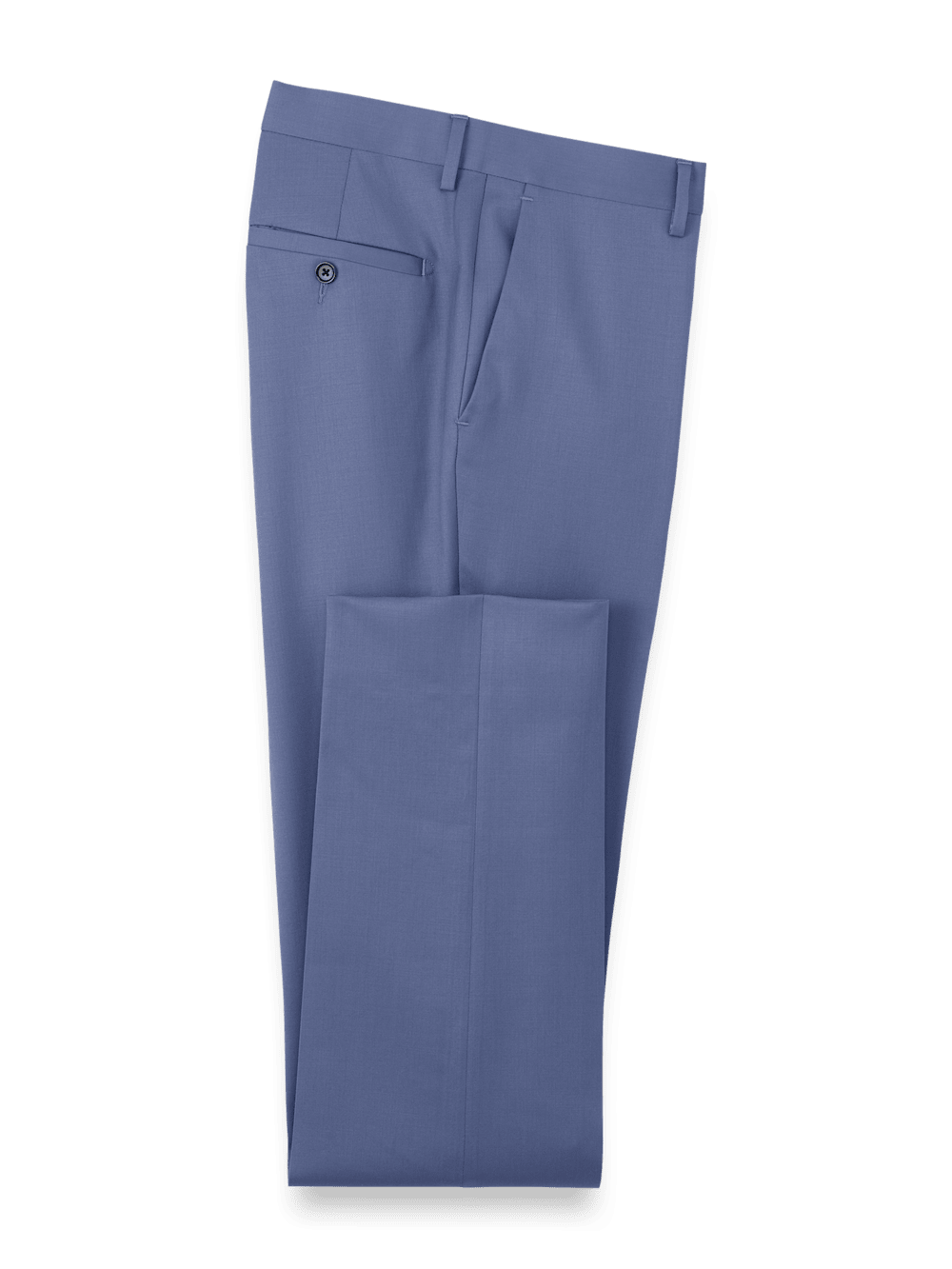 Product Image of Wool Gabardine Pants-Postal Blue#model_flat front