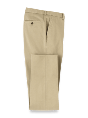 Non-Iron Cotton Stretch Twill Pant - Dark Khaki