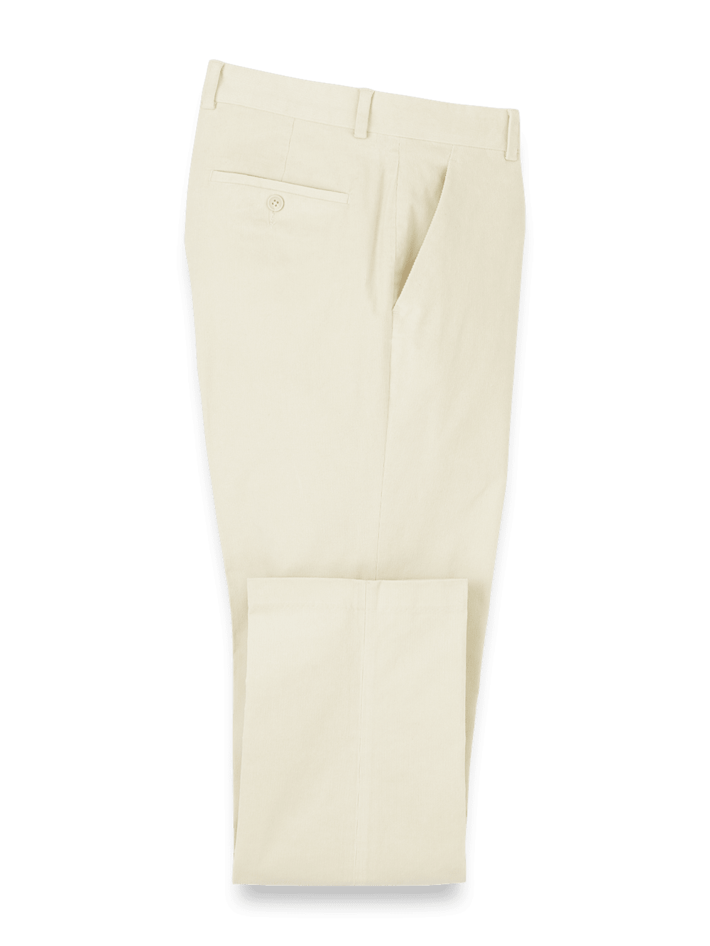 Product Image of Cotton Stretch Corduroy Pant-Winter White#model_flat front