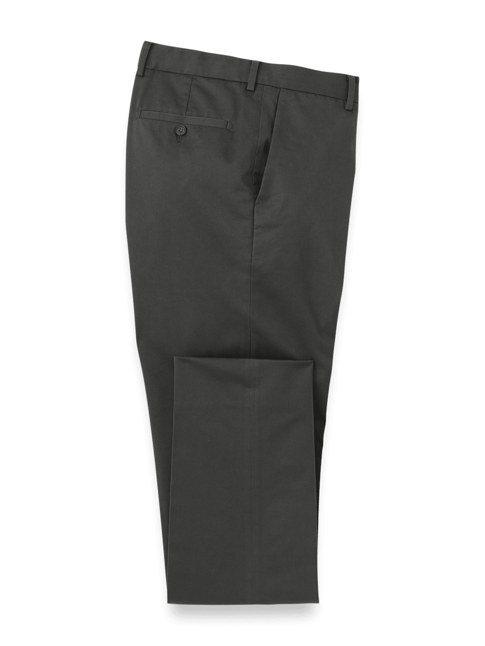 Product Image of Non-iron Cotton Stretch Twill Pant-Charcoal#model_flat front