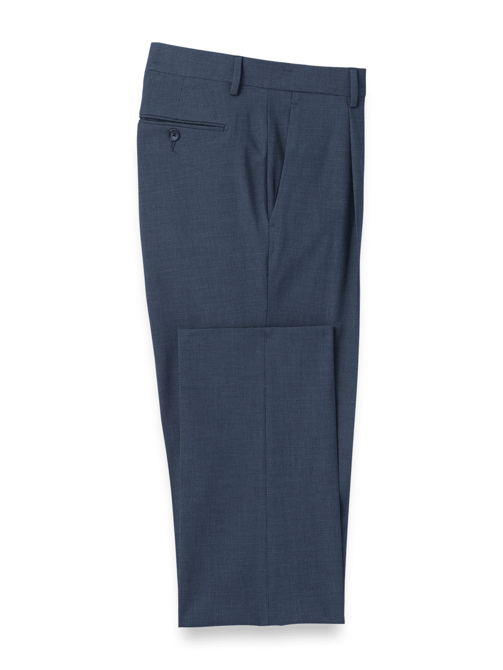Product Image of Microfiber Check Single Pleat Pants-Navy
