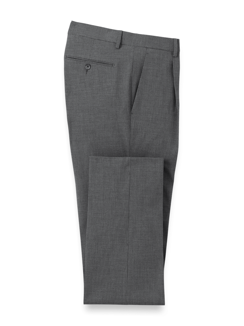 Product Image of Microfiber Check Single Pleat Pants-Black/Grey