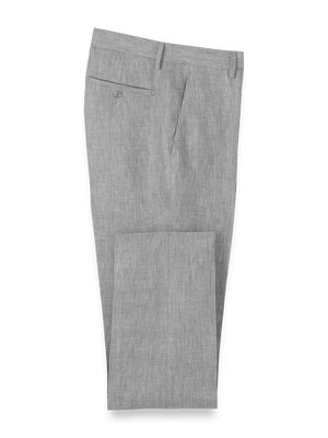Linen Chambray Twill Pants - Grey