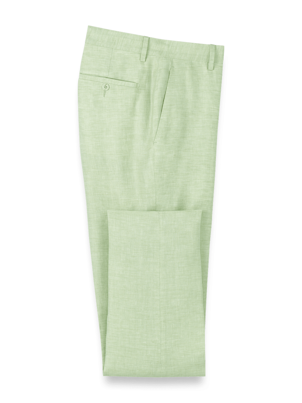 Product Image of Linen Chambray Twill Pants-Mint#model_flat front