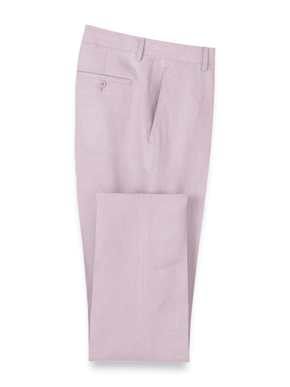 Product Image of Linen Chambray Twill Pants-Light Purple#model_flat front