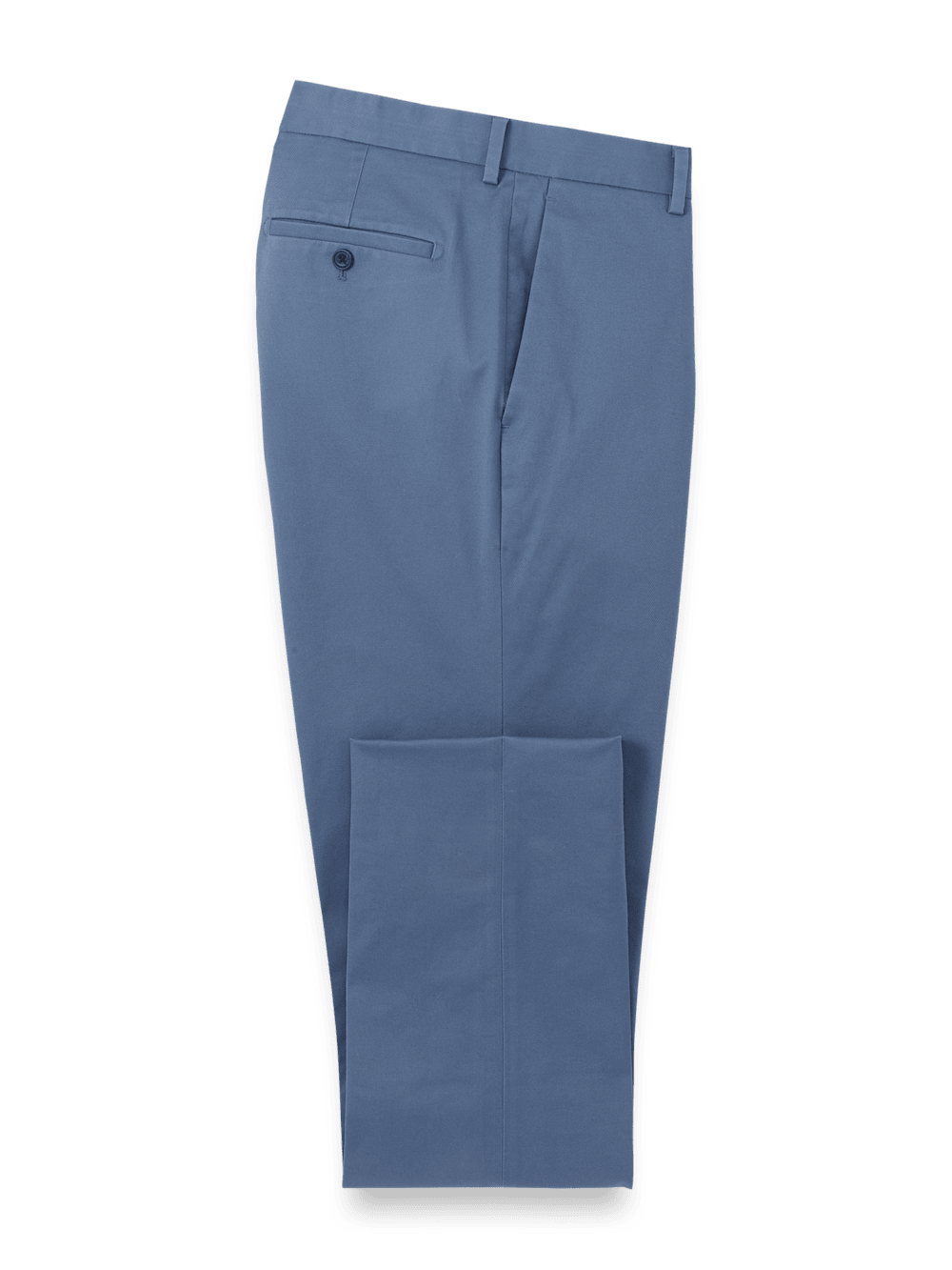 Product Image of Non-iron Cotton Stretch Twill Pants-Blue#model_flat front