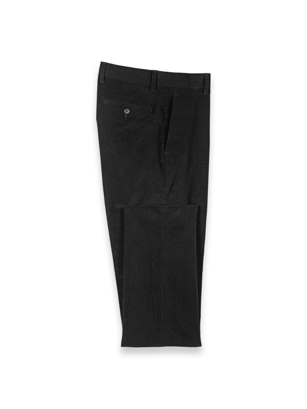 Product Image of Cotton Stretch Corduroy Pants-Black#model_pleated front