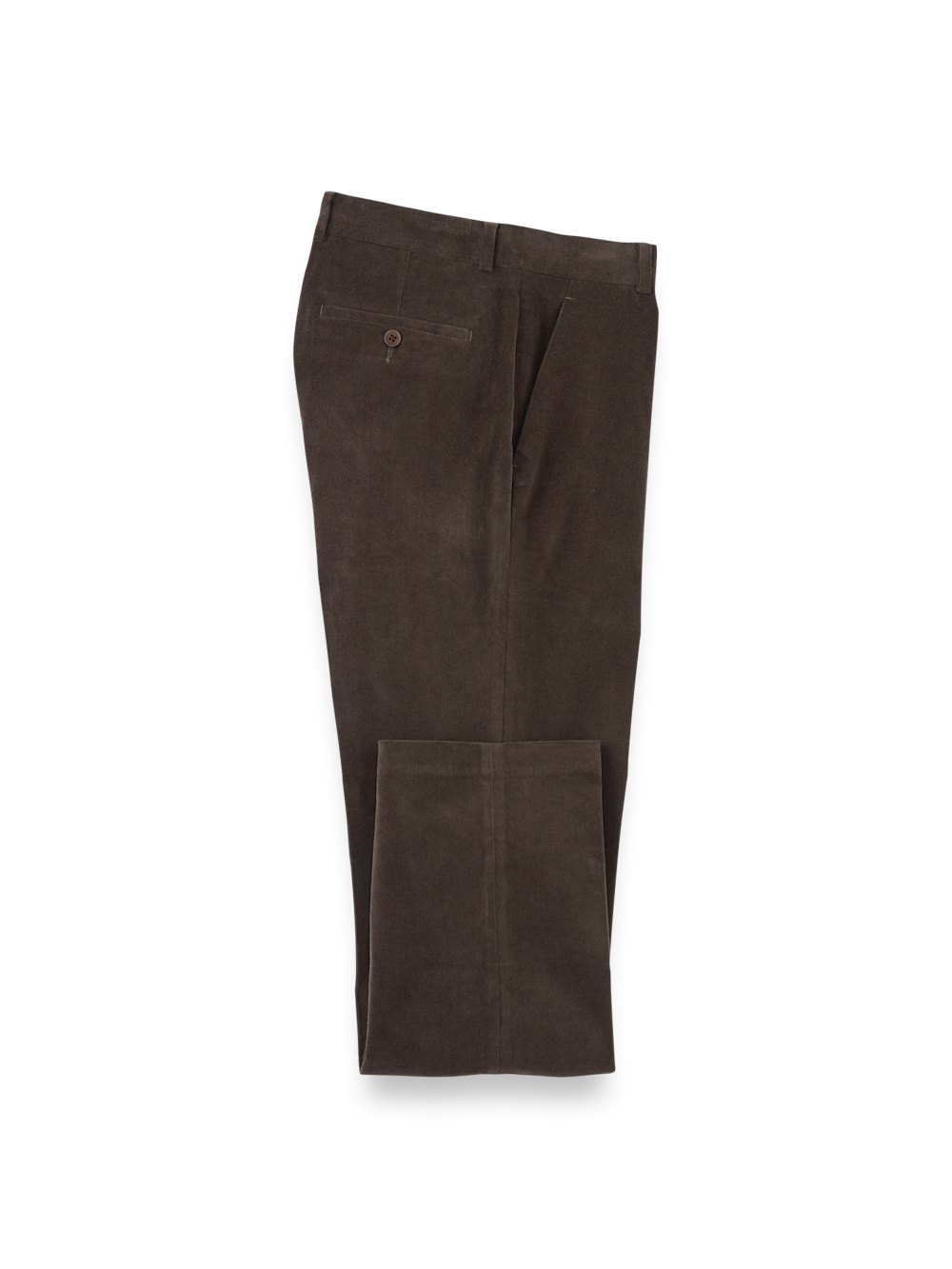 Product Image of Cotton Stretch Corduroy Pants-Dark Brown#model_pleated front