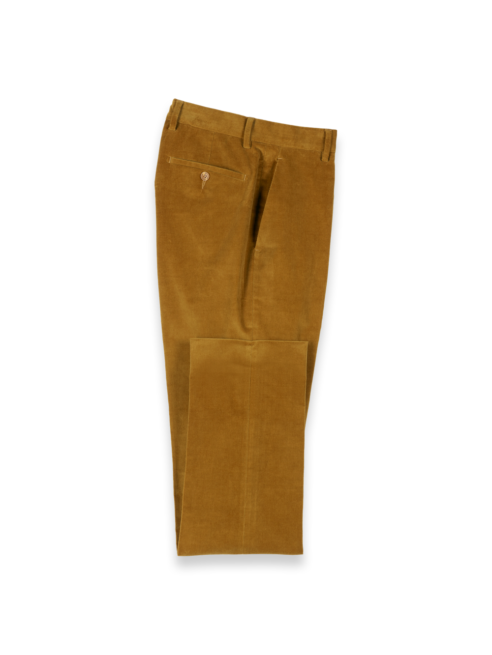 Product Image of Cotton Stretch Corduroy Pants-Dark Gold#model_pleated front