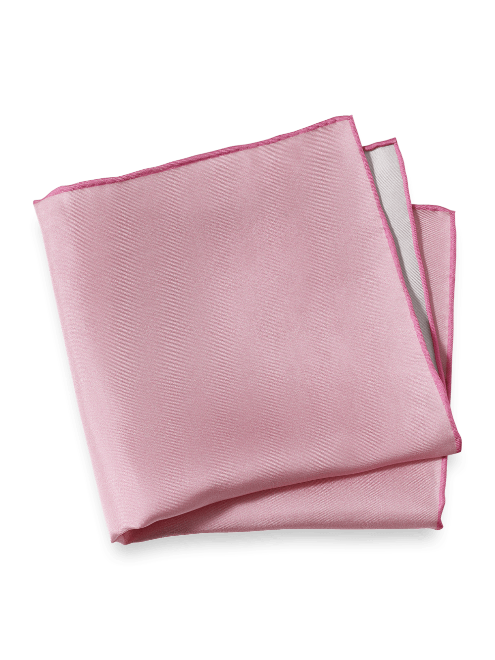 Product Image of Solid Silk Pocket Square-Pink