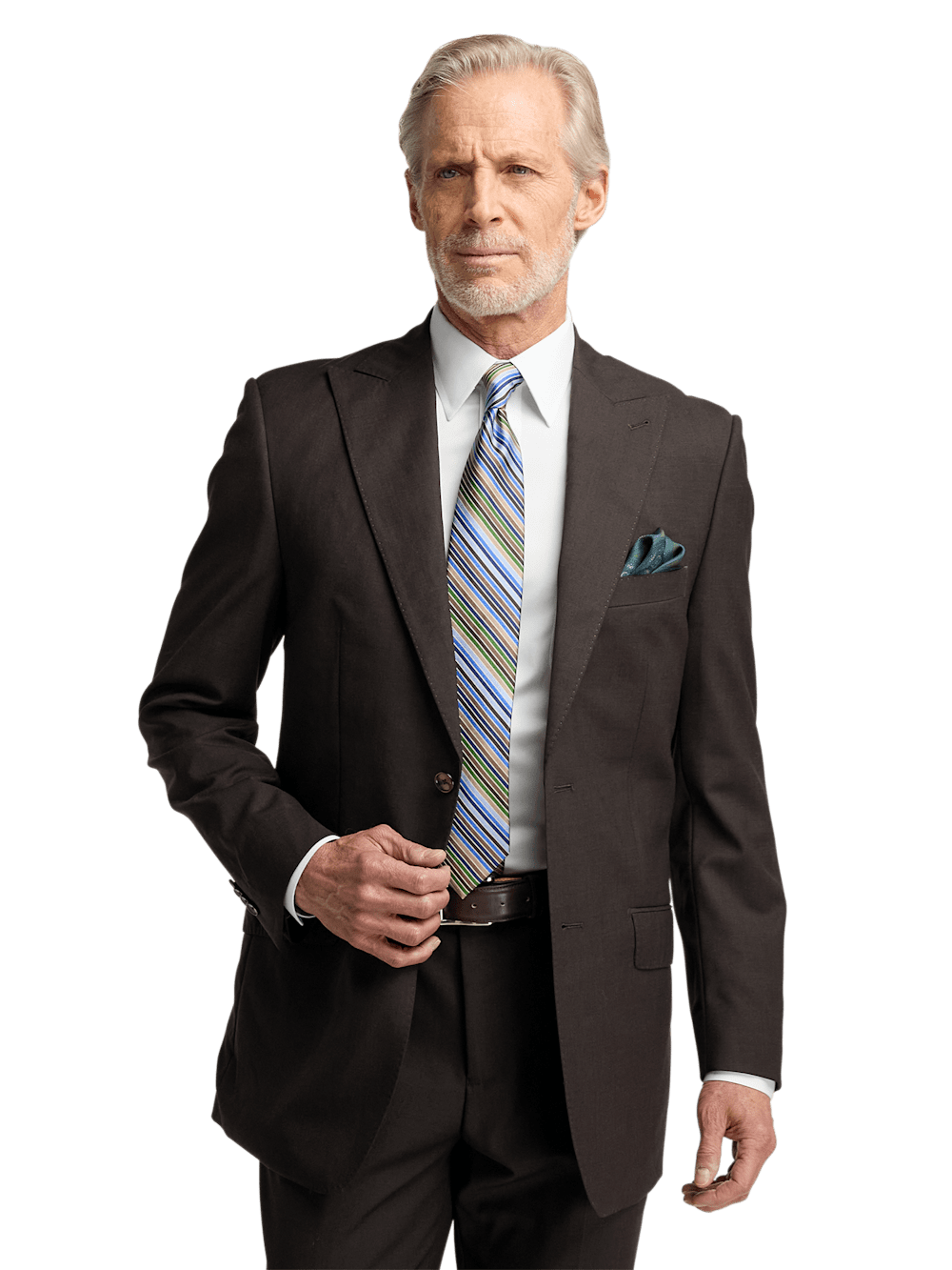 Alternate Image of Wool Stretch Bengaline Peak Lapel Suit Jacket-1
