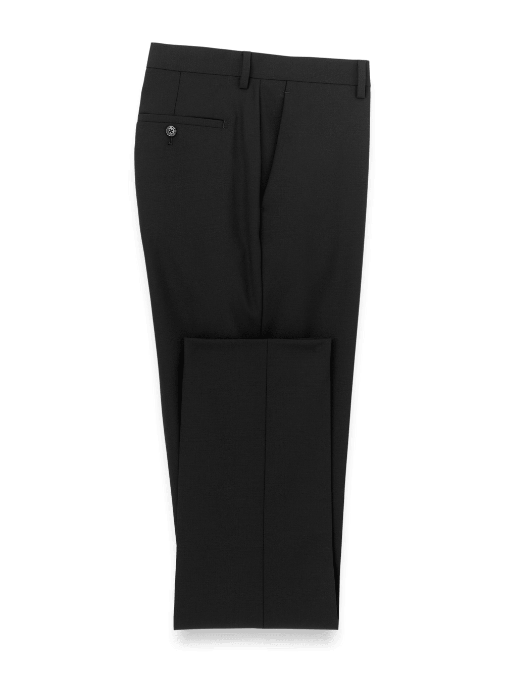 Product Image of Wool Stretch Bengaline Suit Pants-Black#model_flat front