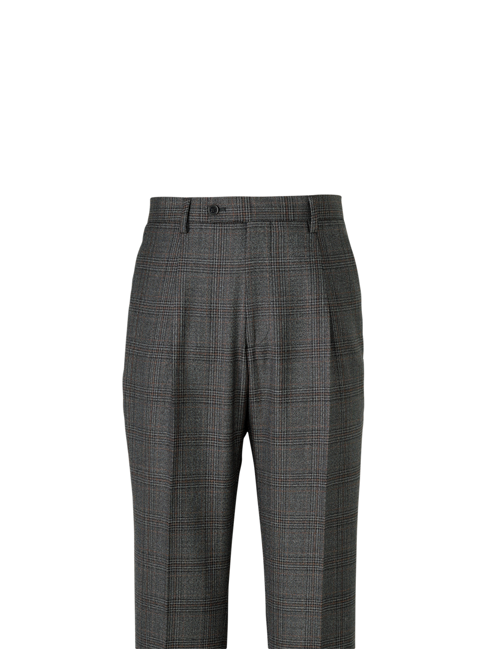 Alternate Image of Wool Plaid Single Pleat Suit Pants-1