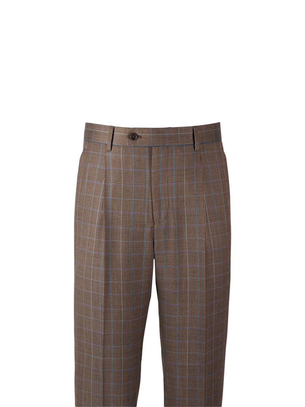 Alternate Image of Wool Blend Plaid Single Pleat Suit Pants-1