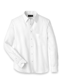 Linen Solid Casual Shirt - White
