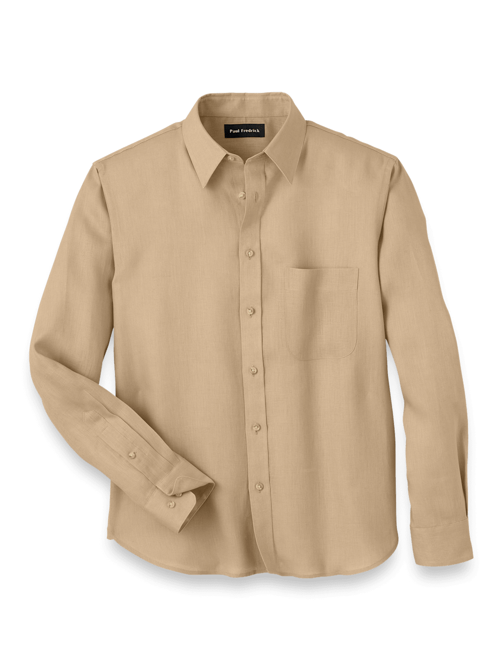 Product Image of Linen Solid Casual Shirt-Tan