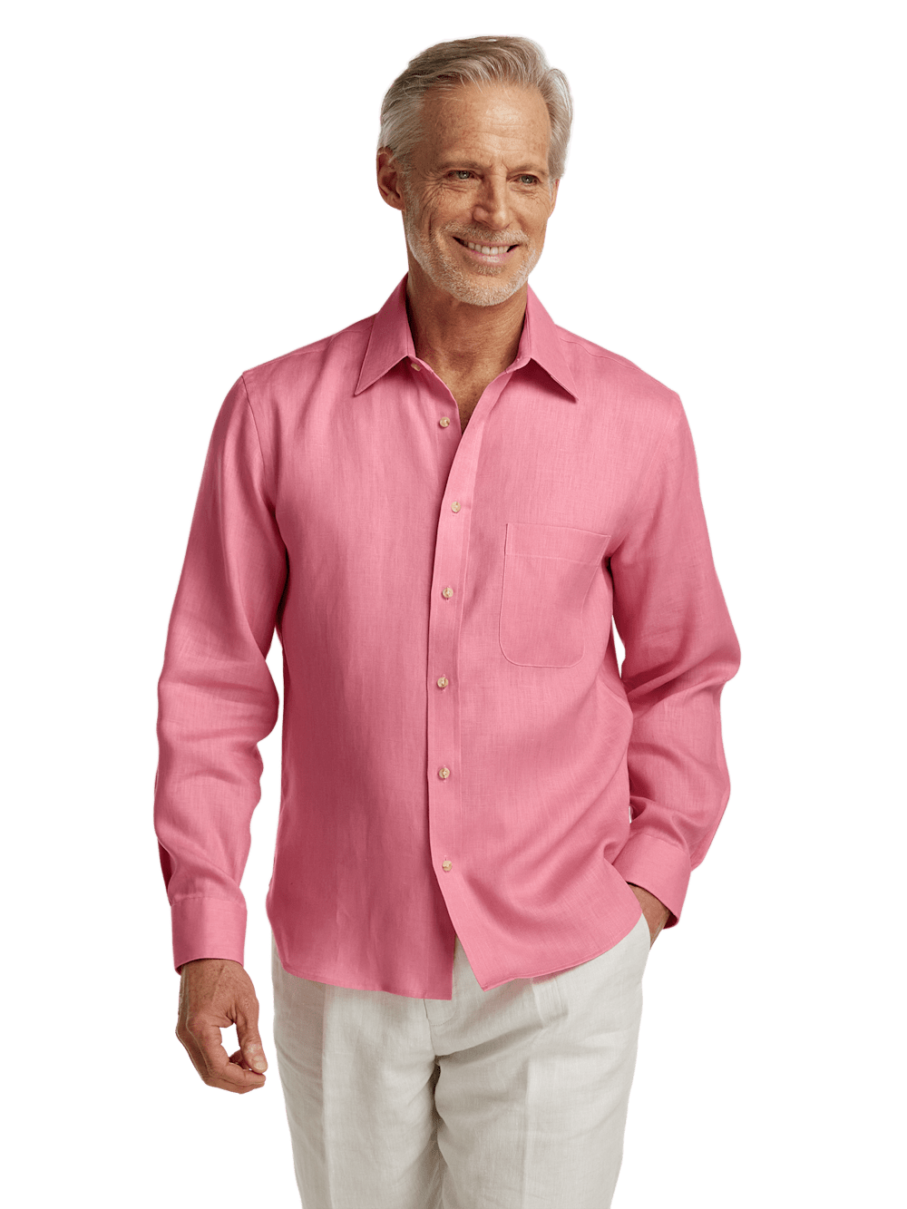 Alternate Image of Linen Solid Casual Shirt-1