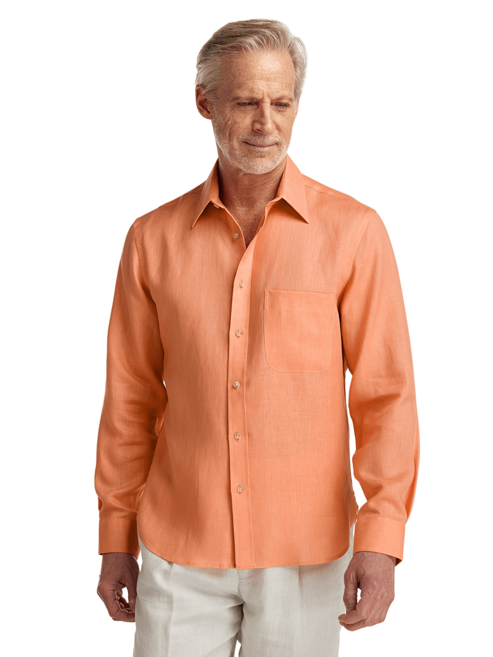 Alternate Image of Linen Solid Casual Shirt-1