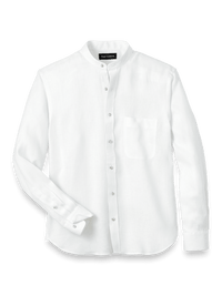 Linen Solid Casual Shirt - White