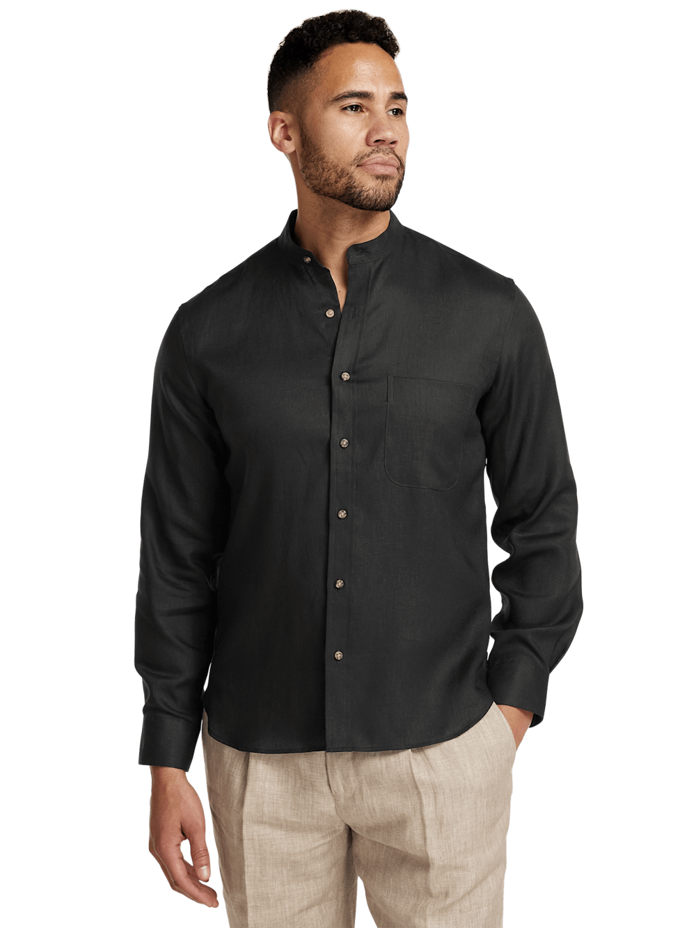 Alternate Image of Linen Solid Casual Shirt-1