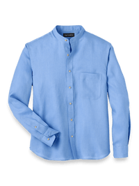 Linen Solid Casual Shirt - Light Blue