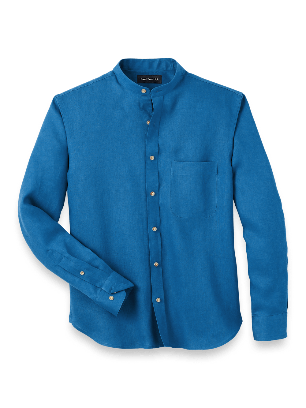 Product Image of Linen Solid Casual Shirt-Dark Blue