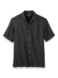 Linen Solid Casual Shirt - Black