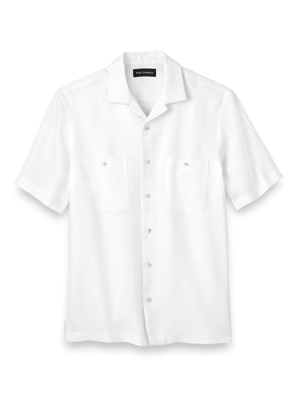 Product Image of Linen Solid Casual Shirt-White