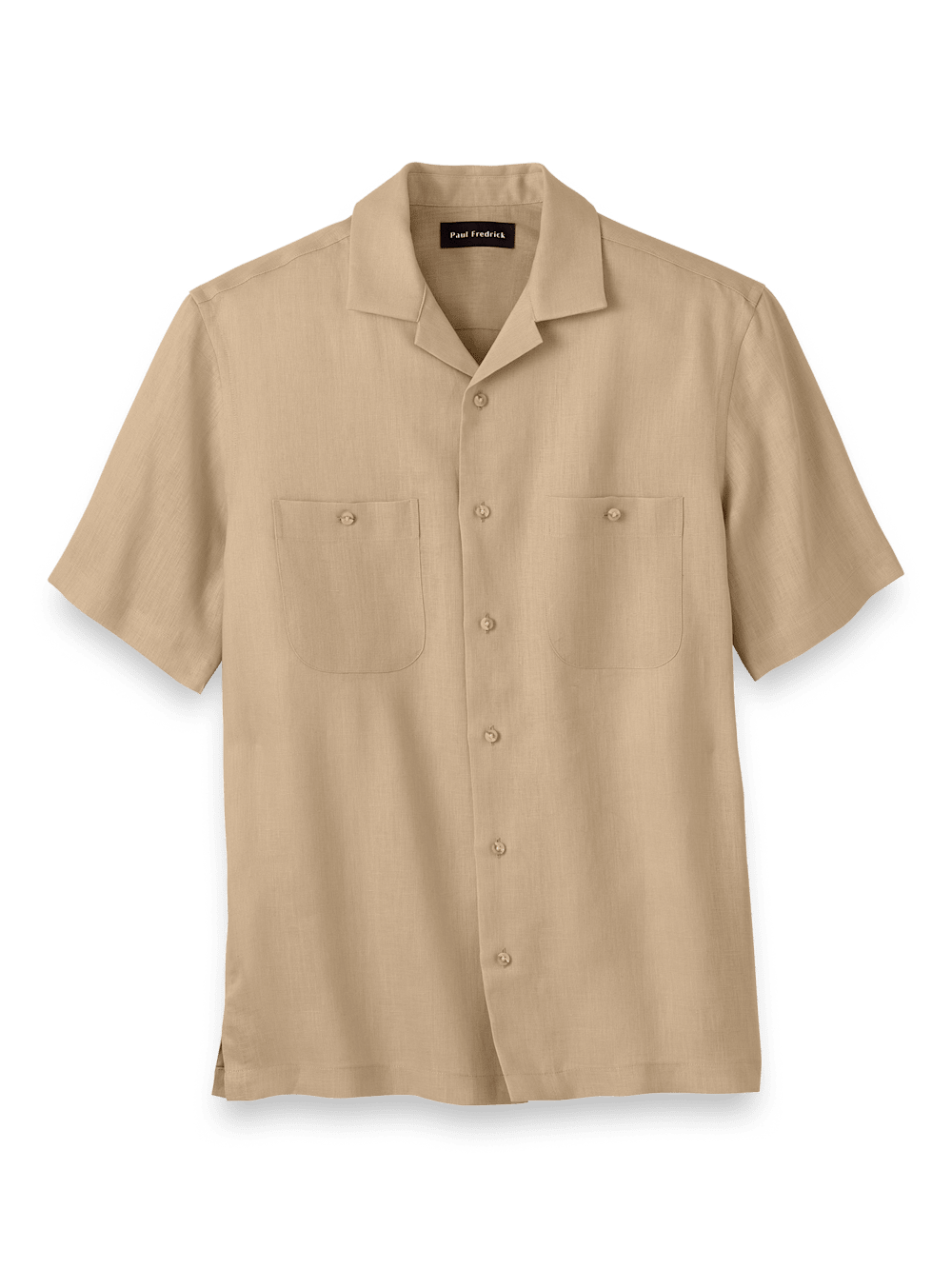 Product Image of Linen Solid Casual Shirt-Tan