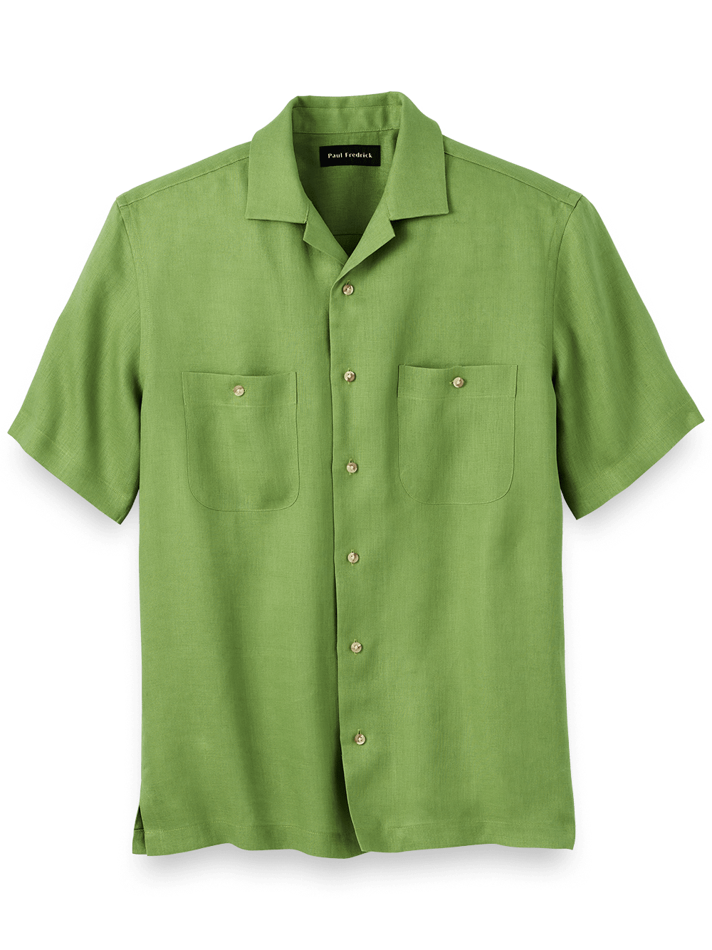 Product Image of Linen Solid Casual Shirt-Green
