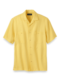 Linen Solid Casual Shirt - Yellow