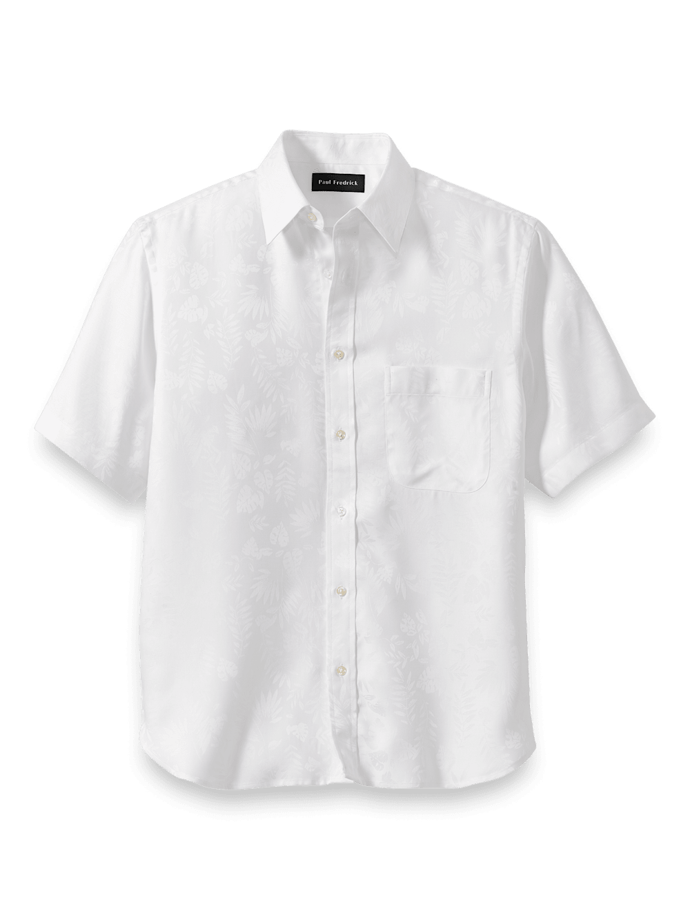 Product Image of Lyocell Solid Jacquard Casual Shirt-White
