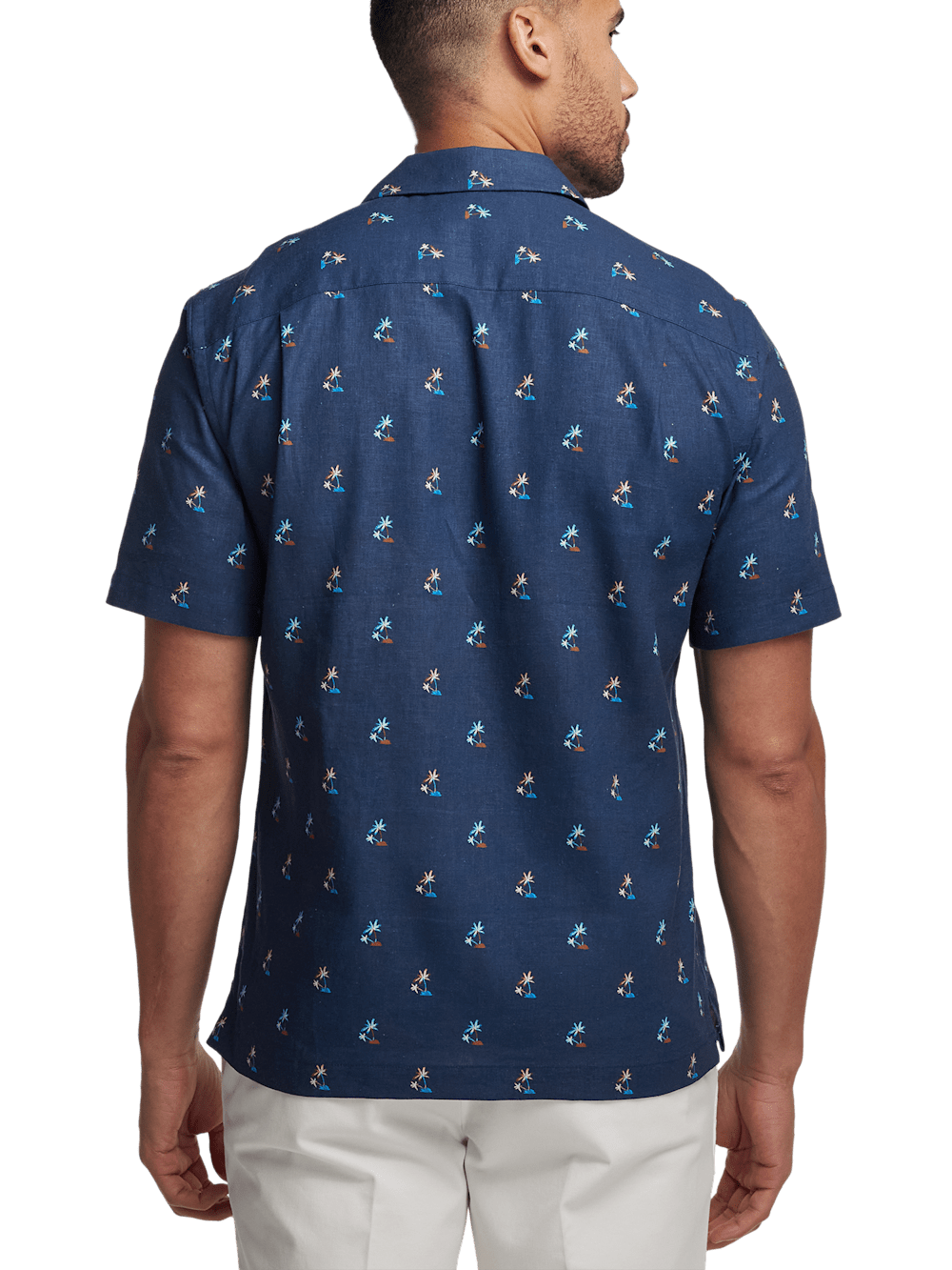 Alternate Image of Linen Blend Novelty Print Casual Shirt-4