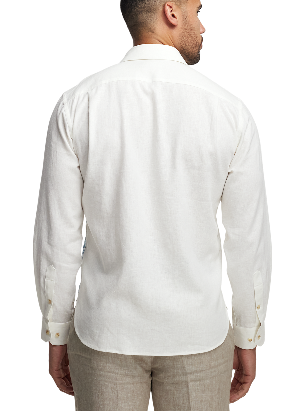 Alternate Image of Linen Blend Botanical Print Casual Shirt-4