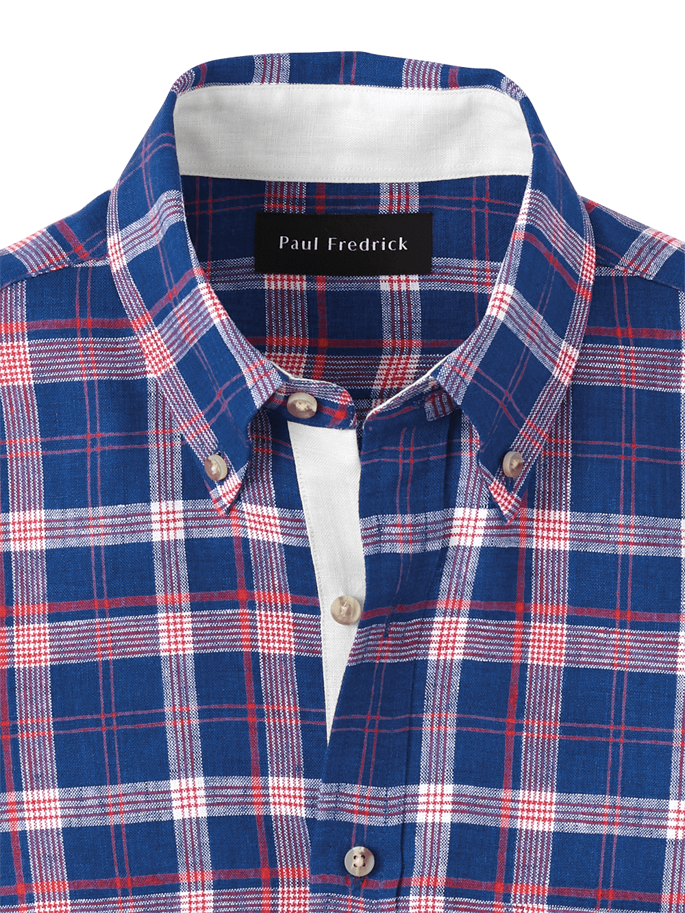 Alternate Image of Linen Plaid Casual Shirt-5