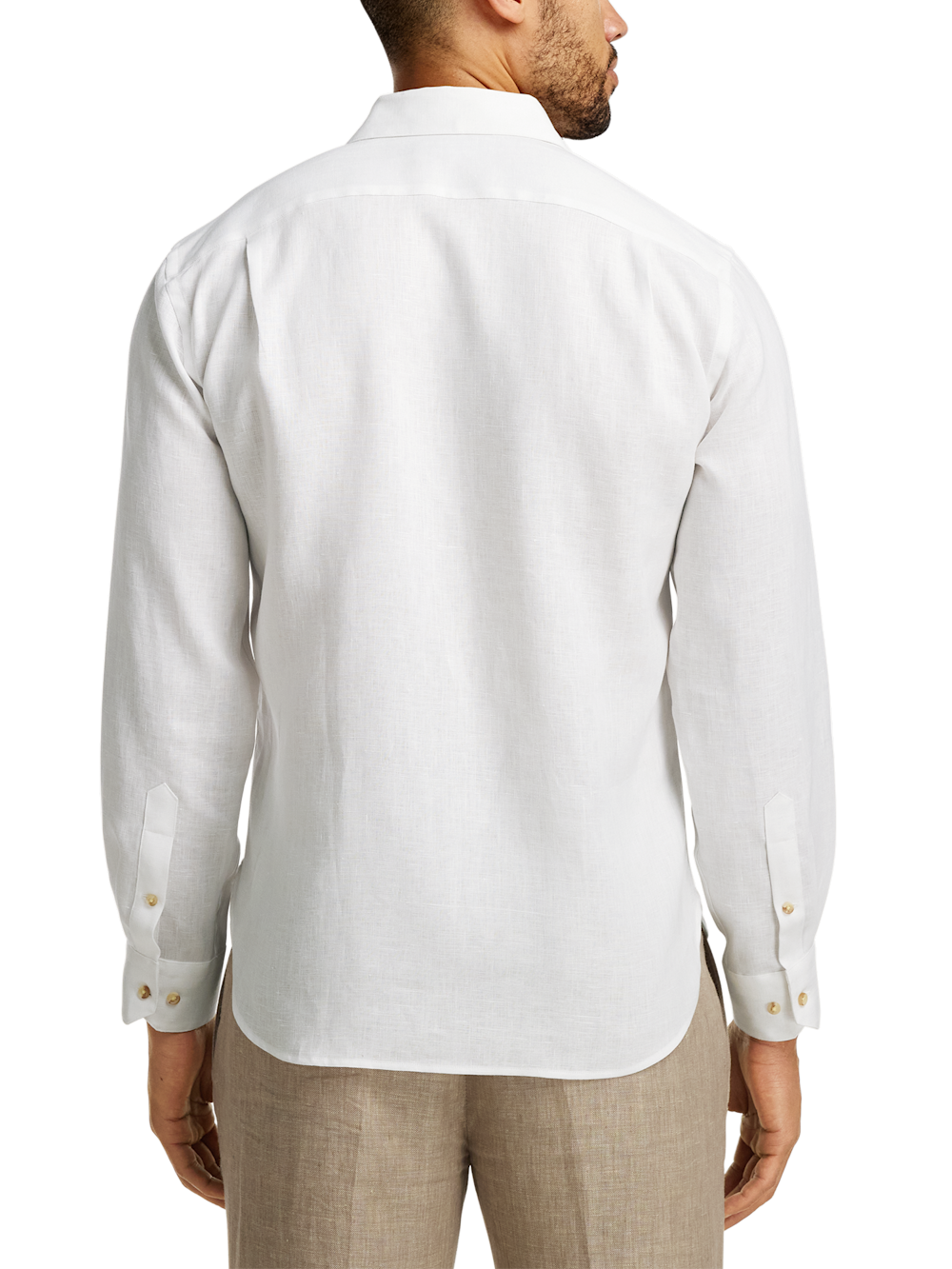 Alternate Image of Linen Blend Print Panel Casual Shirt-4