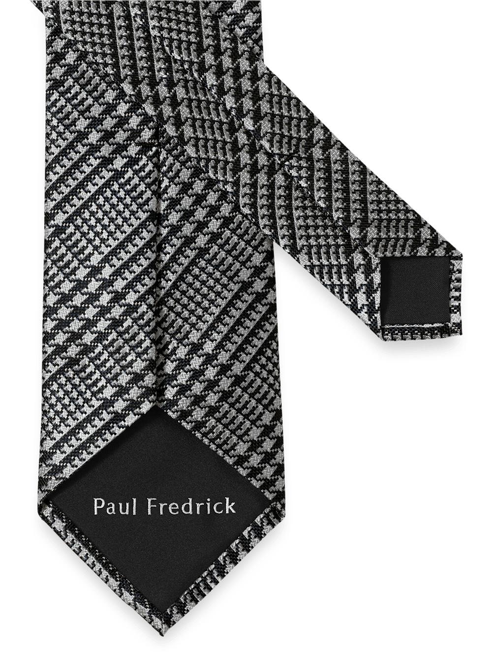 Alternate Image of Houndstooth Plaid Woven Silk Tie-2