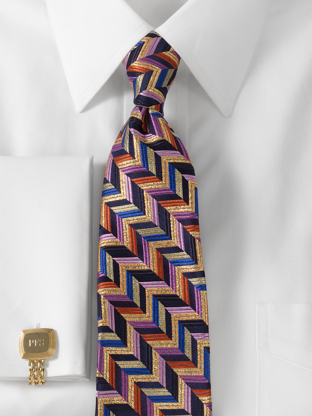Alternate Image of Herringbone Woven Silk Blend Tie-1