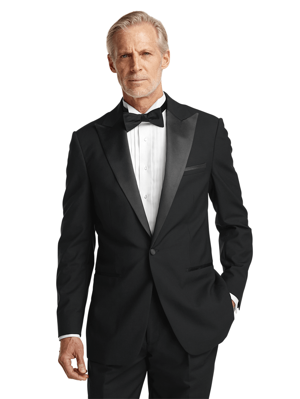 Alternate Image of Wool Stretch Single Breasted Peak Lapel Tuxedo Jacket-1