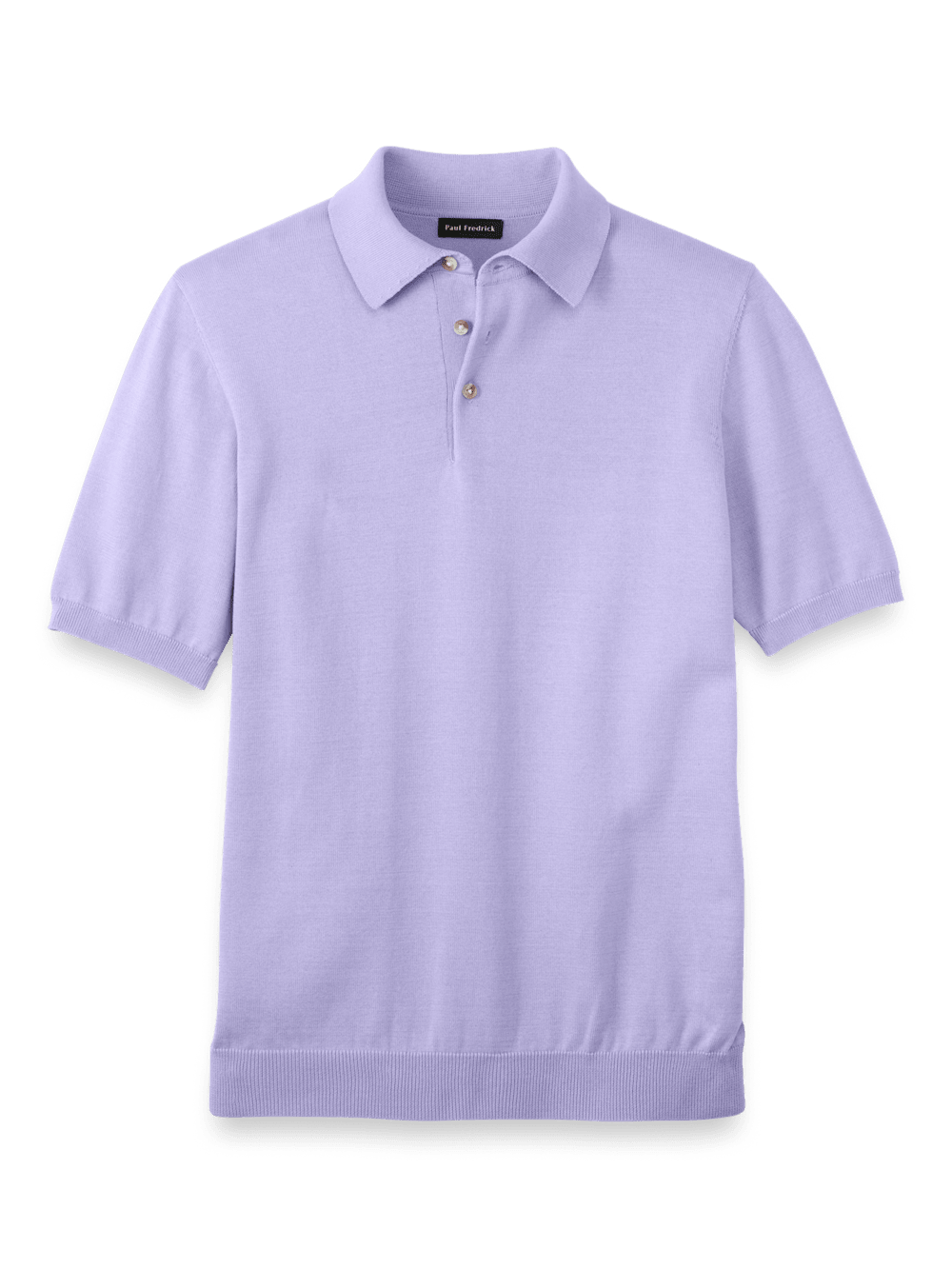 Product Image of Supima Cotton Three Button Polo-Lavender