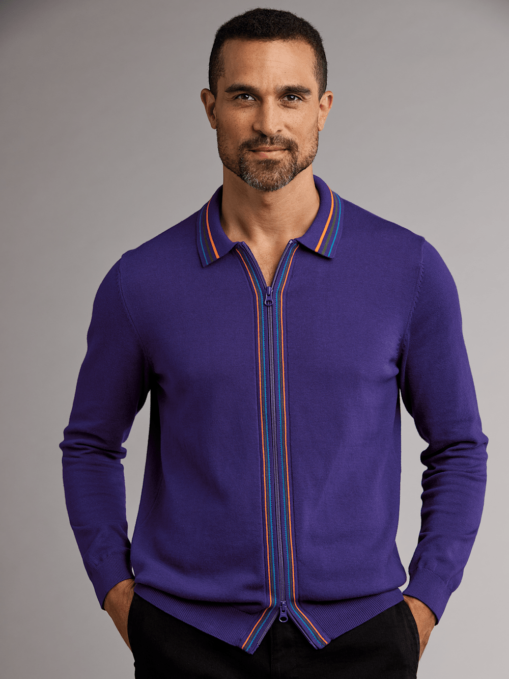Alternate Image of Cotton Full Zip Polo-6