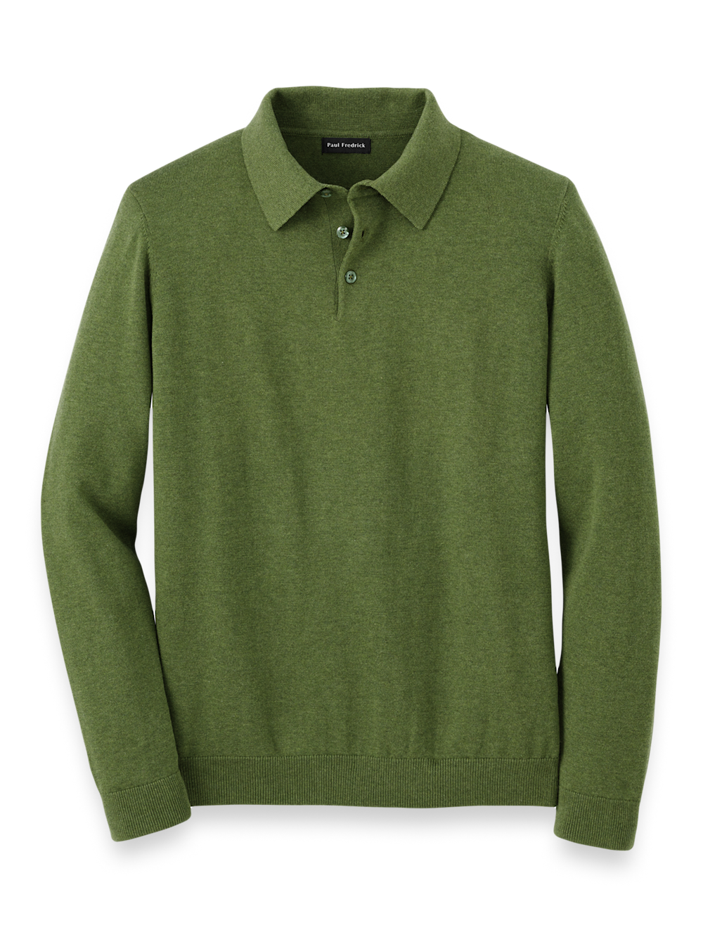 Product Image of Supima Cotton Three Button Polo-Olive