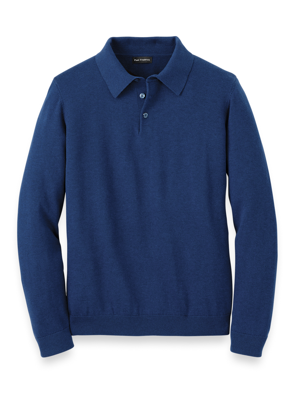 Product Image of Supima Cotton Three Button Polo-Dark Blue