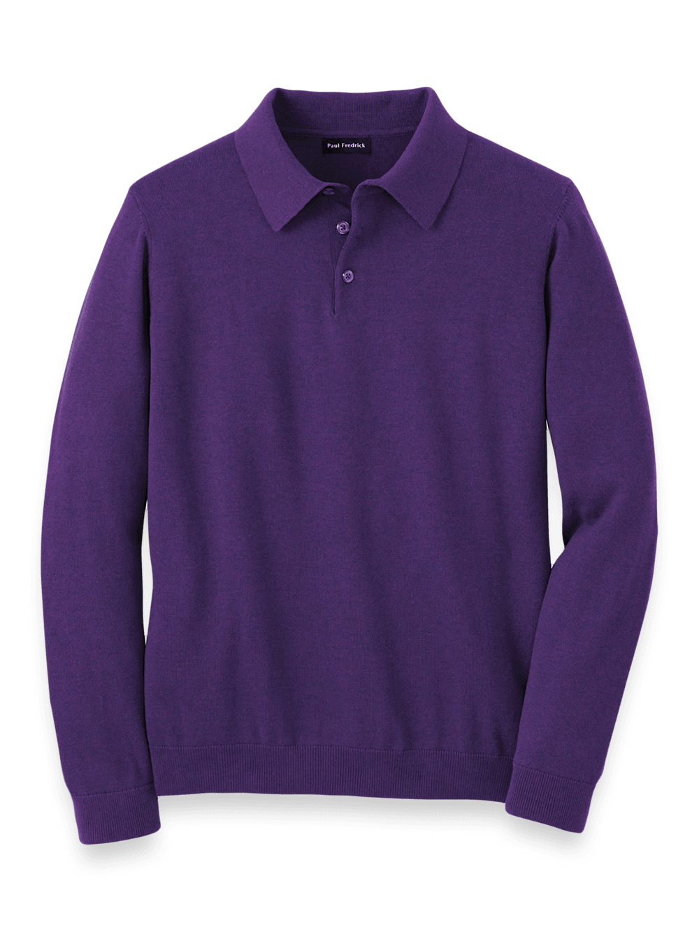 Product Image of Supima Cotton Three Button Polo-Plum
