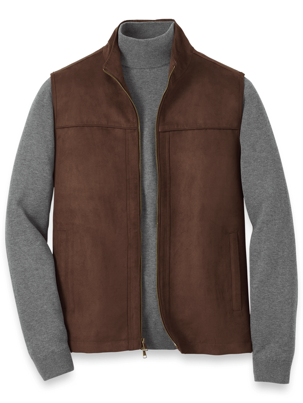Product Image of Microsuede Vest-Brown