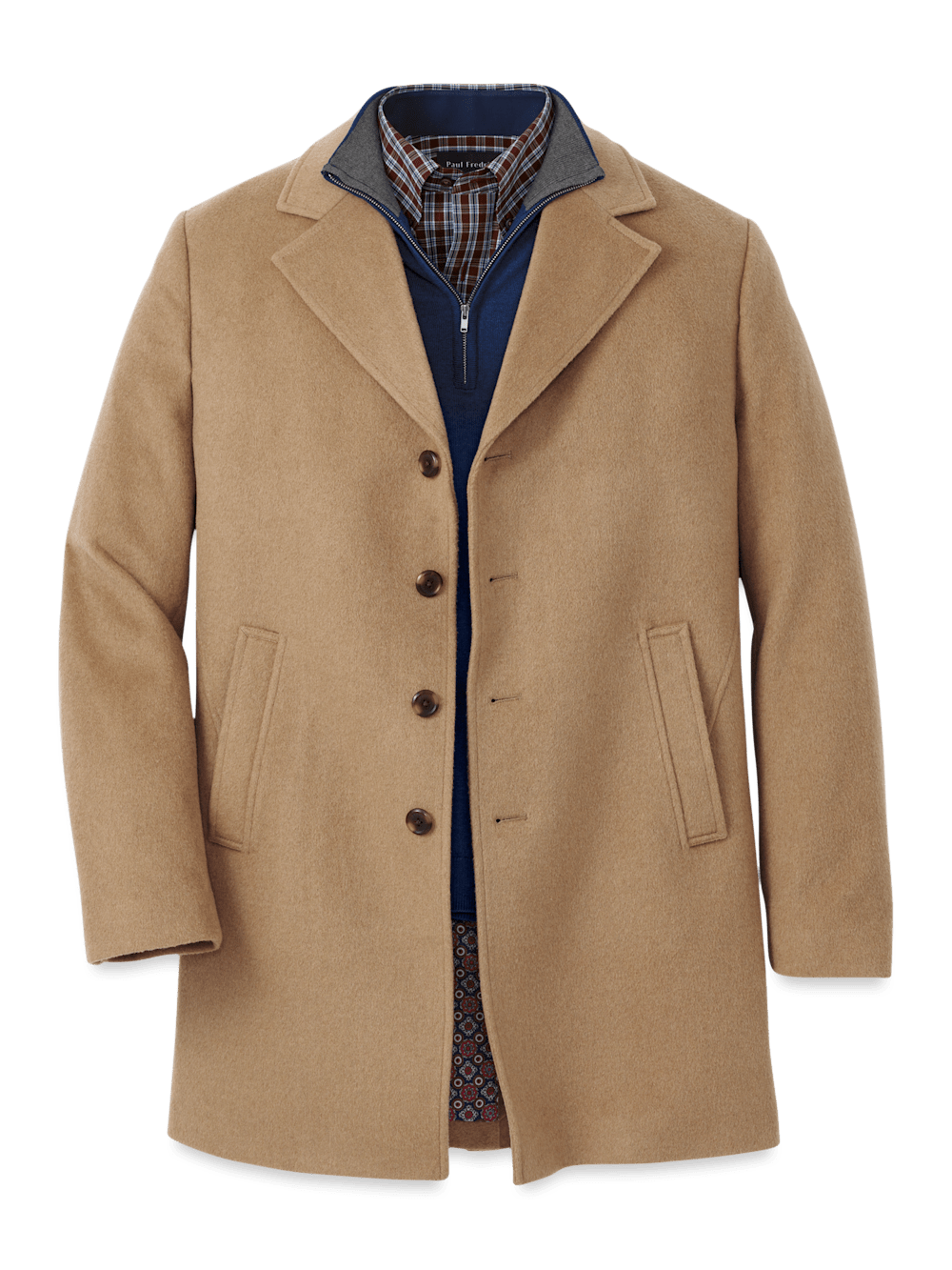 Product Image of Wool Blend Topcoat-Camel